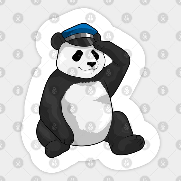 Panda Police Police hat Sticker by Markus Schnabel